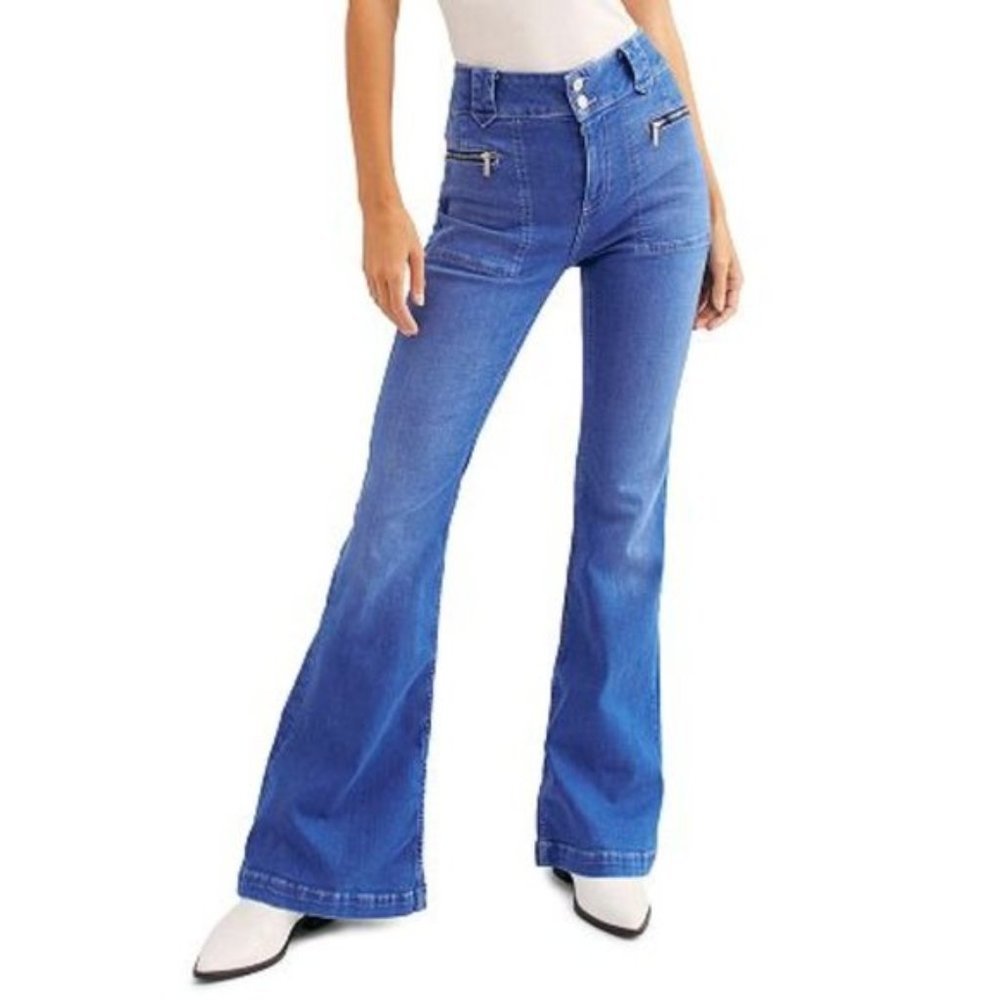 🎁 FREE People Layla Flared Leg Jeans - Picture 5 of 15